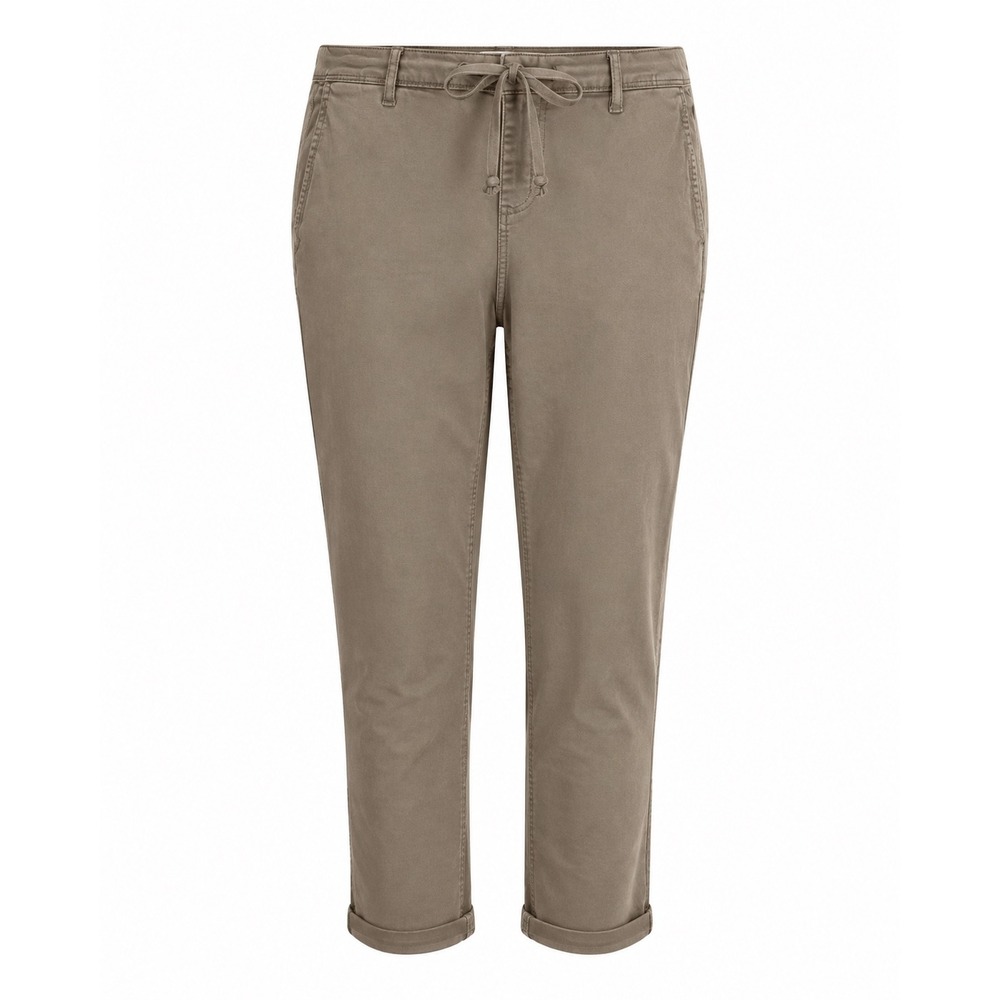 Torrid Cropped Chino Pants Womens 3R 3X Taupe Drawstring Utility Plus Size